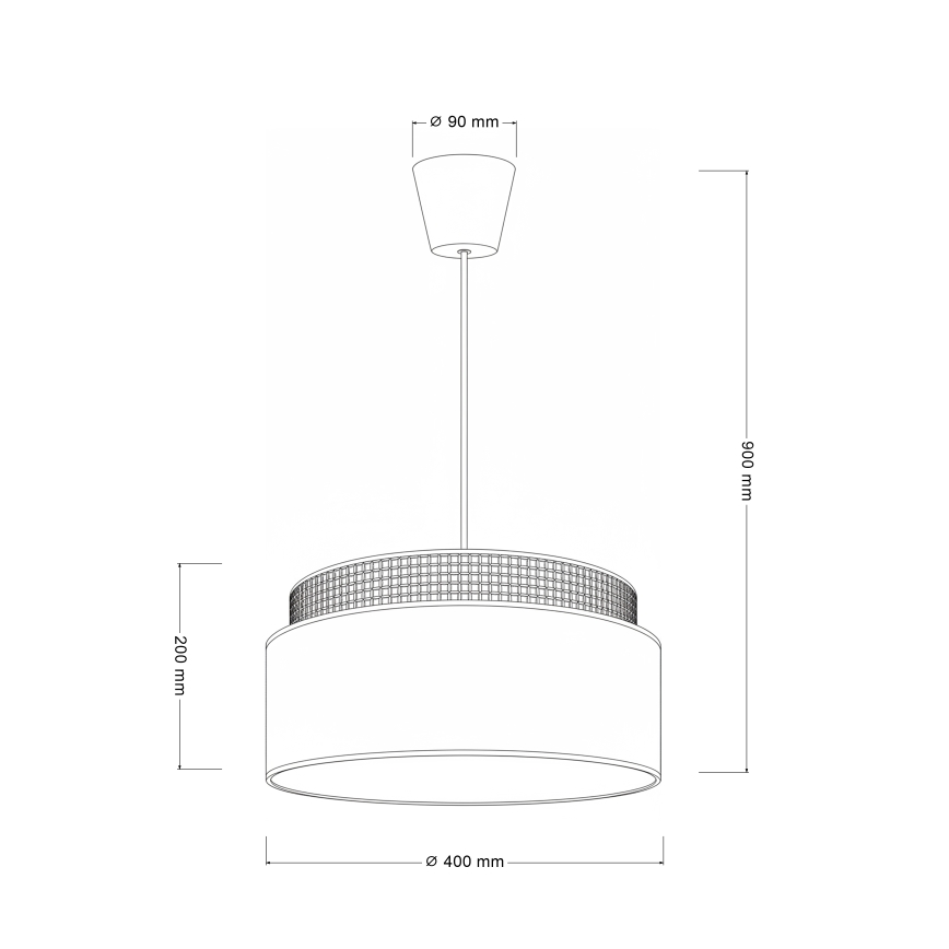Brilagi - PADOVA Cable Pendant Light 1xE27/60W/230V Ø 40 cm Beige