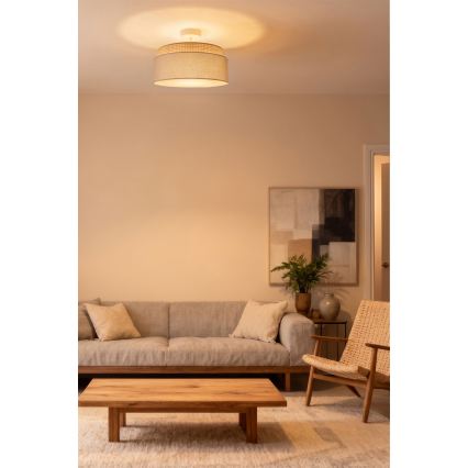 Brilagi - PADOVA flush-mount ceiling light 1xE27/60W/230V Ø 40 cm beige