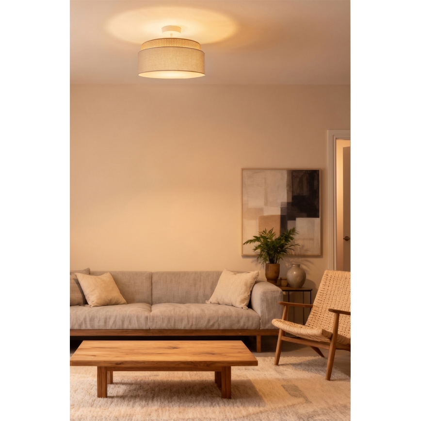 Brilagi - PADOVA flush-mount ceiling light 1xE27/60W/230V Ø 40 cm beige