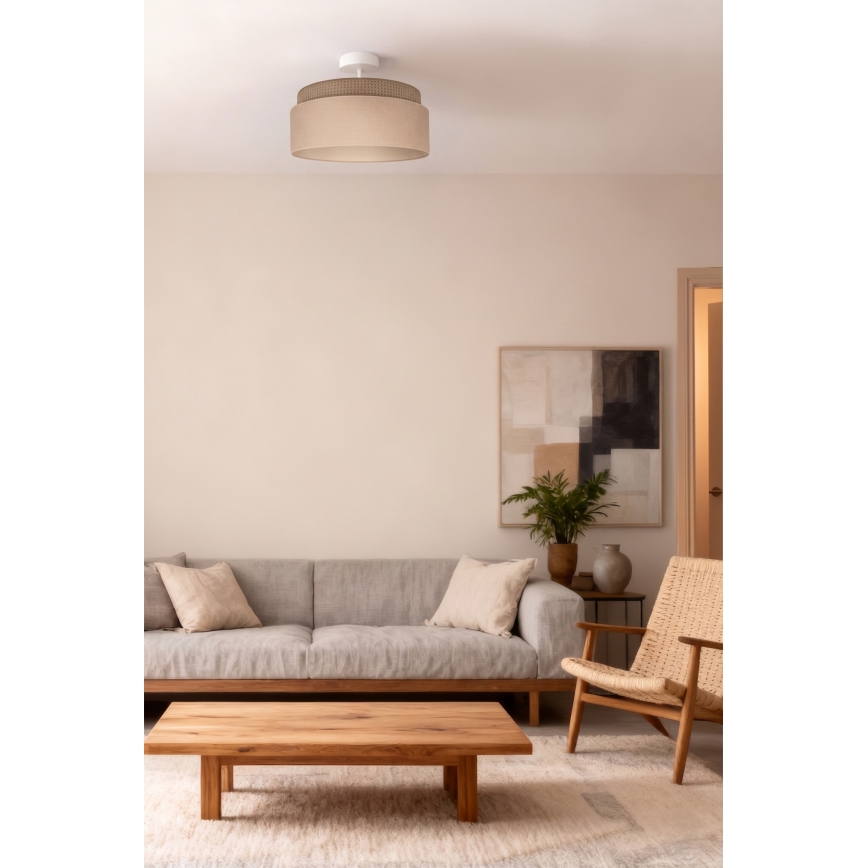 Brilagi - PADOVA flush-mount ceiling light 1xE27/60W/230V Ø 40 cm beige