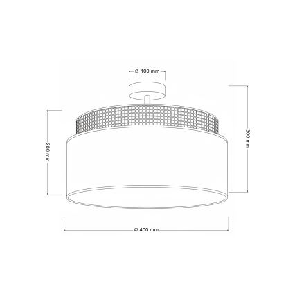 Brilagi - PADOVA Flush-mounted ceiling light 1xE27/60W/230V Ø 40 cm cream