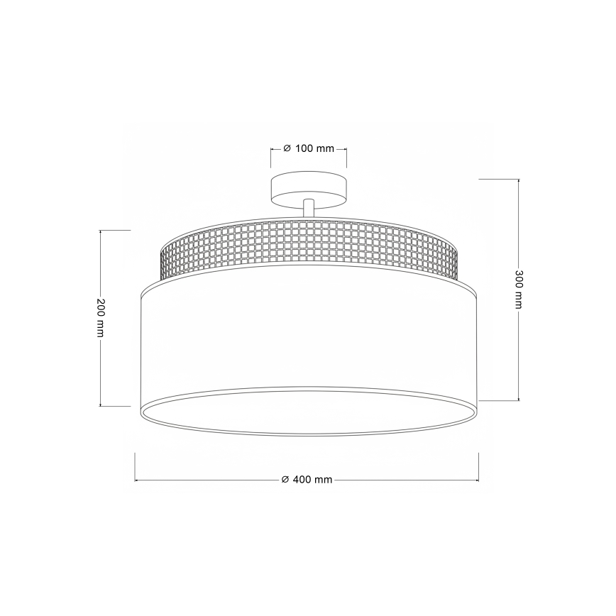 Brilagi - PADOVA Flush-mounted ceiling light 1xE27/60W/230V Ø 40 cm cream