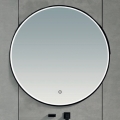 Brilagi - PALANZO LED Bathroom Mirror LED/19W/230V Ø 60 cm Black IP44 CRI 90 Dimmable + CCT