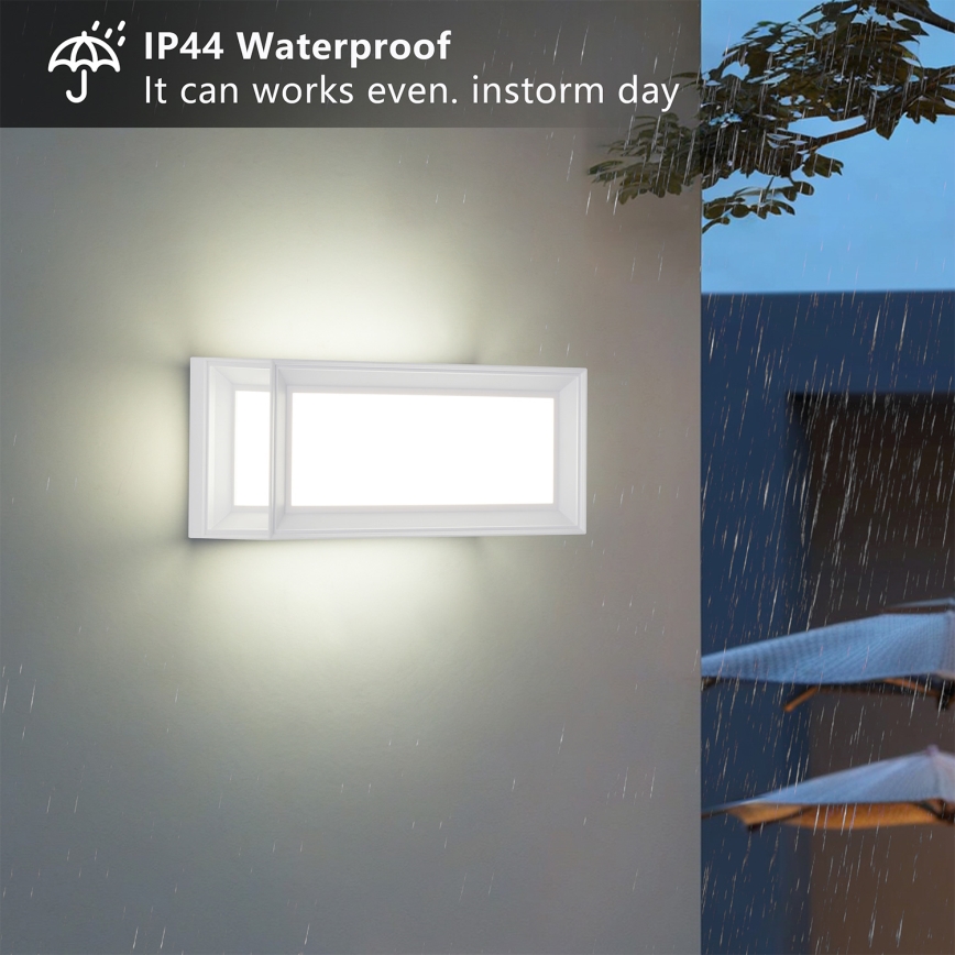 Brilagi - PARKER LED/12W/230V Outdoor Wall Light White IP44