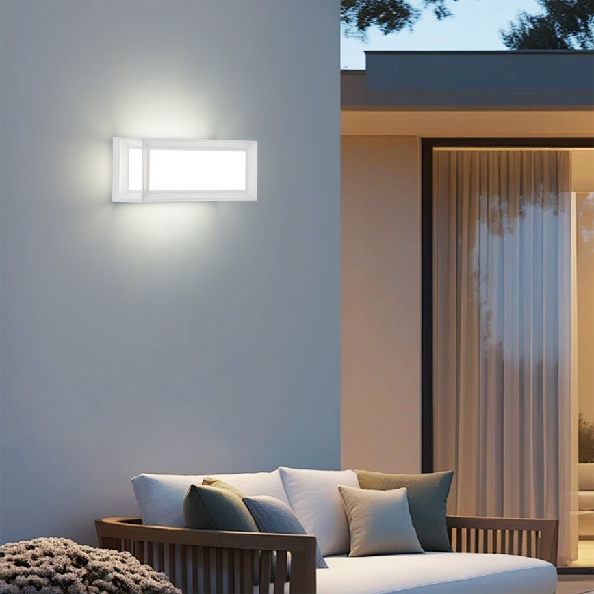 Brilagi - PARKER LED/12W/230V Outdoor Wall Light White IP44