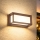 Brilagi - PARKER LED/12W/230V Outdoor Wall Light with Sensor, Brown, IP44