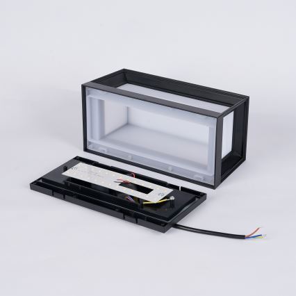 Brilagi - PARKER LED Outdoor Wall Light 12W/230V 3000/4500/6000K Black IP44