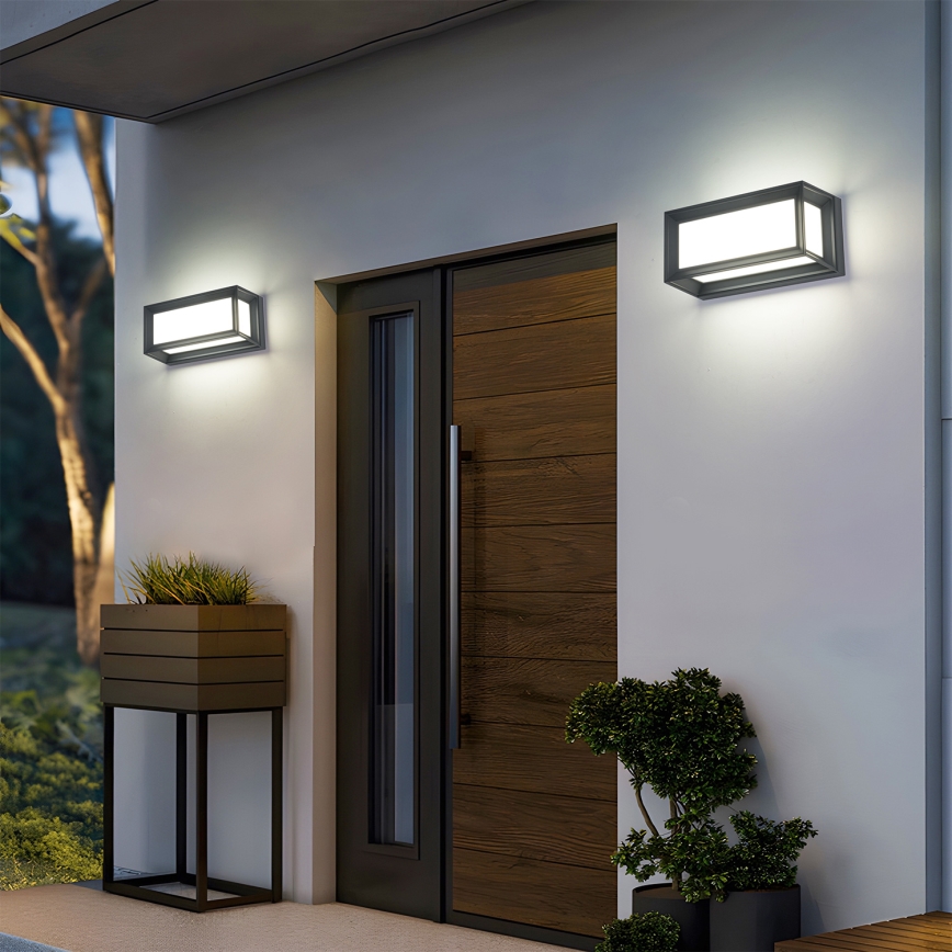 Brilagi - PARKER LED Outdoor Wall Light 12W/230V 3000/4500/6000K anthracite IP44