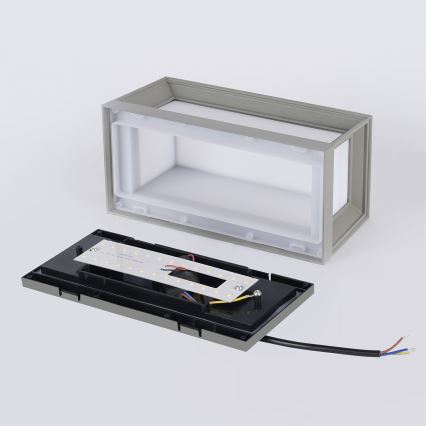 Brilagi - LED Outdoor Wall Light PARKER LED/12W/230V 3000/4500/6000K grey IP44