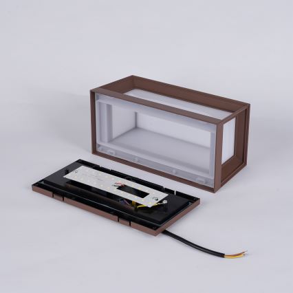 Brilagi - PARKER LED Outdoor Wall Light LED/12W/230V Brown IP44