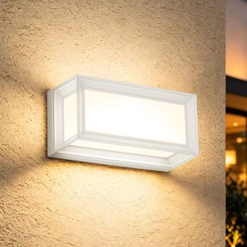 Brilagi - PARKER LED Outdoor Wall Light with Sensor, 12W/230V, White, IP44