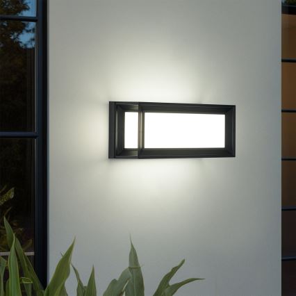 Brilagi - LED Outdoor Wall Light with Sensor PARKER LED/12W/230V black IP44
