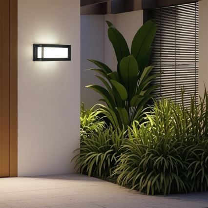 Brilagi - LED Outdoor Wall Light with Sensor PARKER LED/12W/230V black IP44