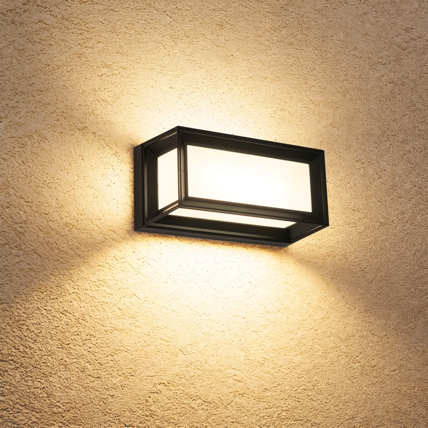 Brilagi - LED Outdoor Wall Light with Sensor PARKER LED/12W/230V black IP44
