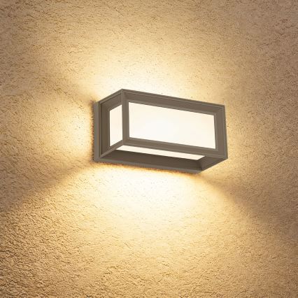 Brilagi - PARKER LED Outdoor Wall Light with Sensor, 12W/230V, Grey, IP44
