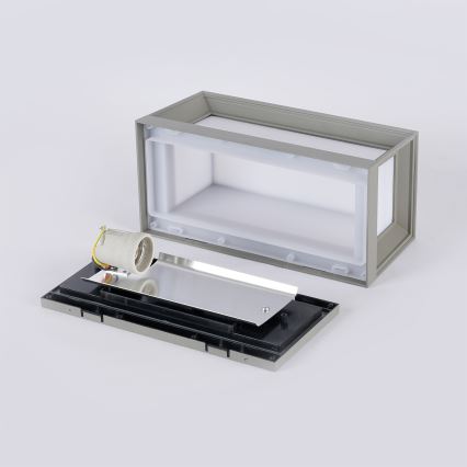 Brilagi - PARKER Outdoor Wall Light 1xE27/60W/230V Grey IP44