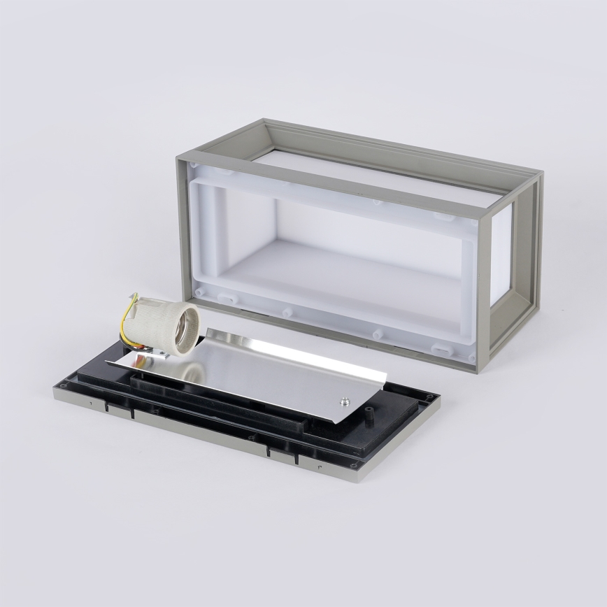 Brilagi - PARKER Outdoor Wall Light 1xE27/60W/230V Grey IP44