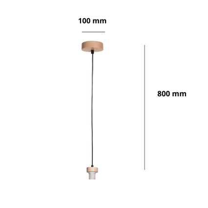 Brilagi - PARTY Power Cable 1x E27/60W/230V, Ø 10 cm, Oak