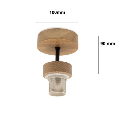 Brilagi - PARTY surface-mounted ceiling light 1xE27/60W/230V Ø 10 cm Oak