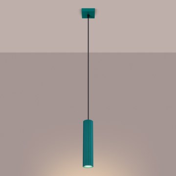 Brilagi - Pendant light on cable CRESTO 1xGU10/10W/230V turquoise
