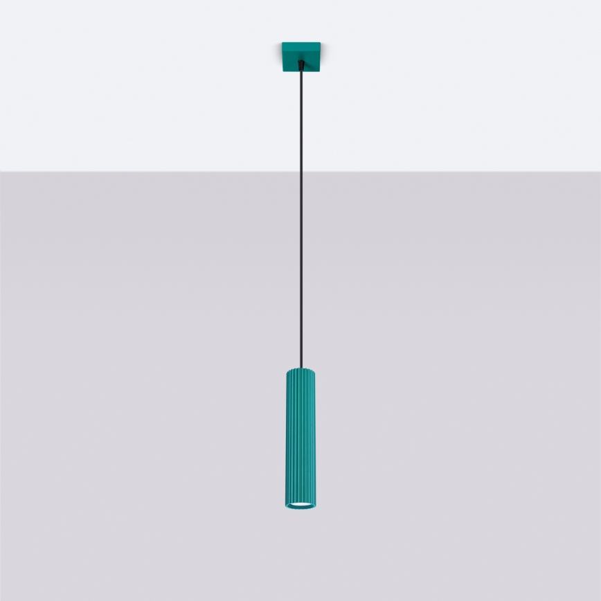 Brilagi - Pendant light on cable CRESTO 1xGU10/10W/230V turquoise