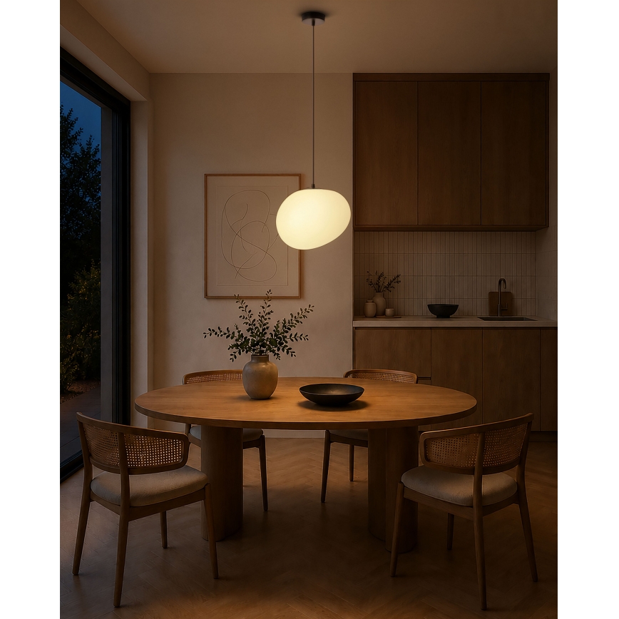 BRILAGI - Pendant light on cable PEBBLES 1xE27/40W/230V Ø 30 cm black