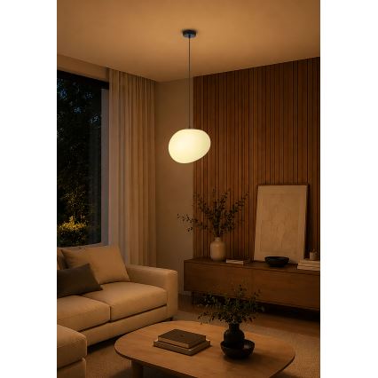 BRILAGI - Pendant light on cable PEBBLES 1xE27/40W/230V Ø 30 cm black