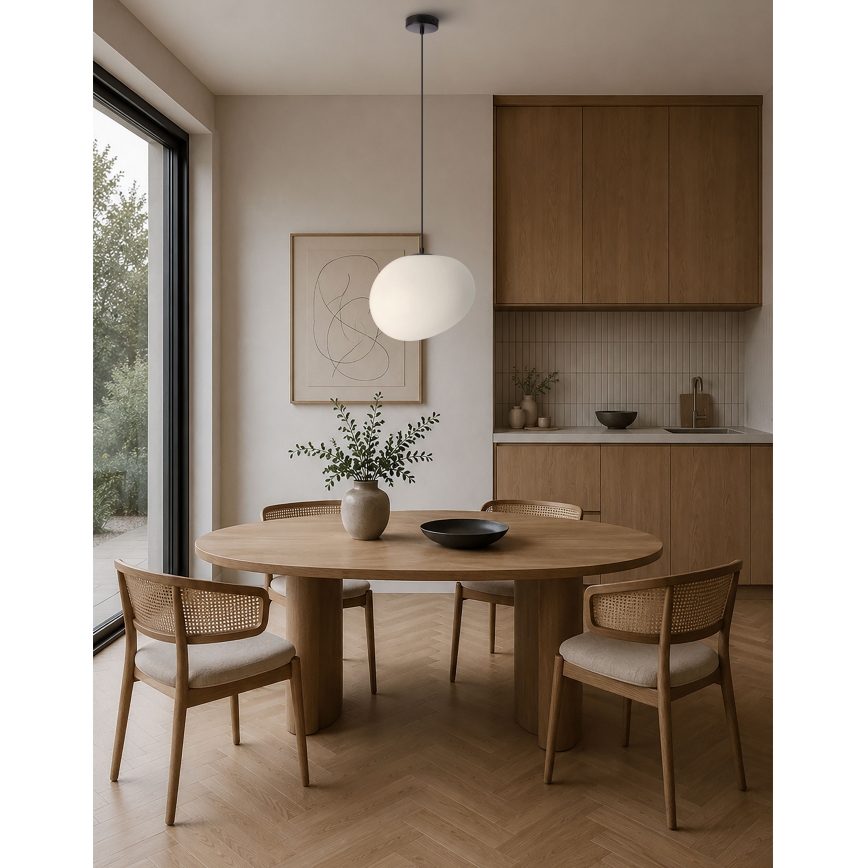 BRILAGI - Pendant light on cable PEBBLES 1xE27/40W/230V Ø 30 cm black