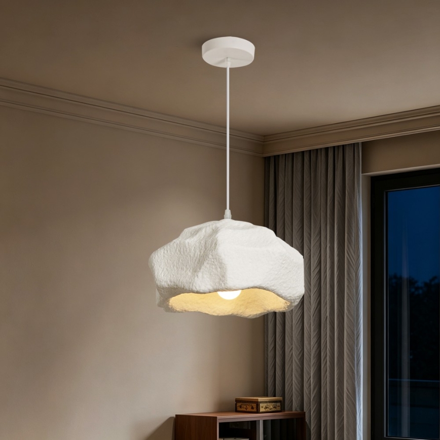 BRILAGI - Pendant light on cable WABI SABI 1xE27/60W/230V dia. 30 cm white