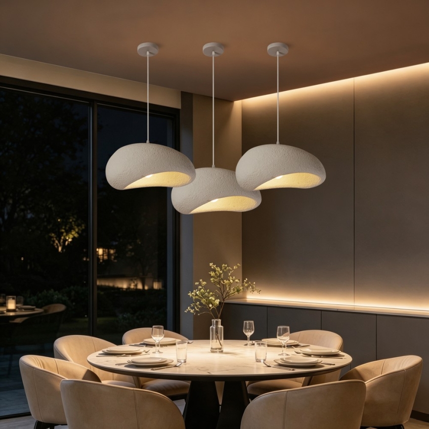 BRILAGI - Pendant light on cable WABI SABI 1xE27/60W/230V diam. 40 cm white