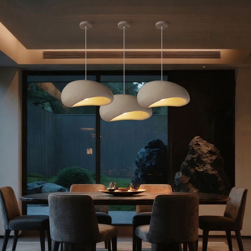 BRILAGI - Pendant light on cable WABI SABI 1xE27/60W/230V diam. 40 cm white