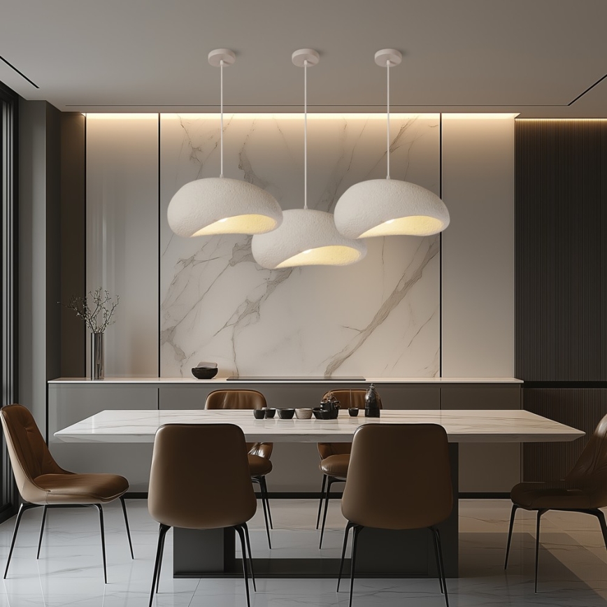 BRILAGI - Pendant light on cable WABI SABI 1xE27/60W/230V diam. 40 cm white