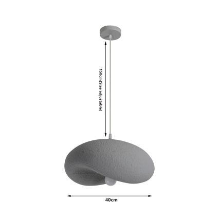 BRILAGI - Pendant light on cable WABI SABI 1xE27/60W/230V Ø 40 cm grey