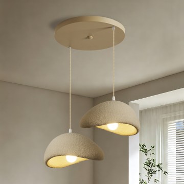 BRILAGI - Pendant light on cable WABI SABI 2xE27/60W/230V beige