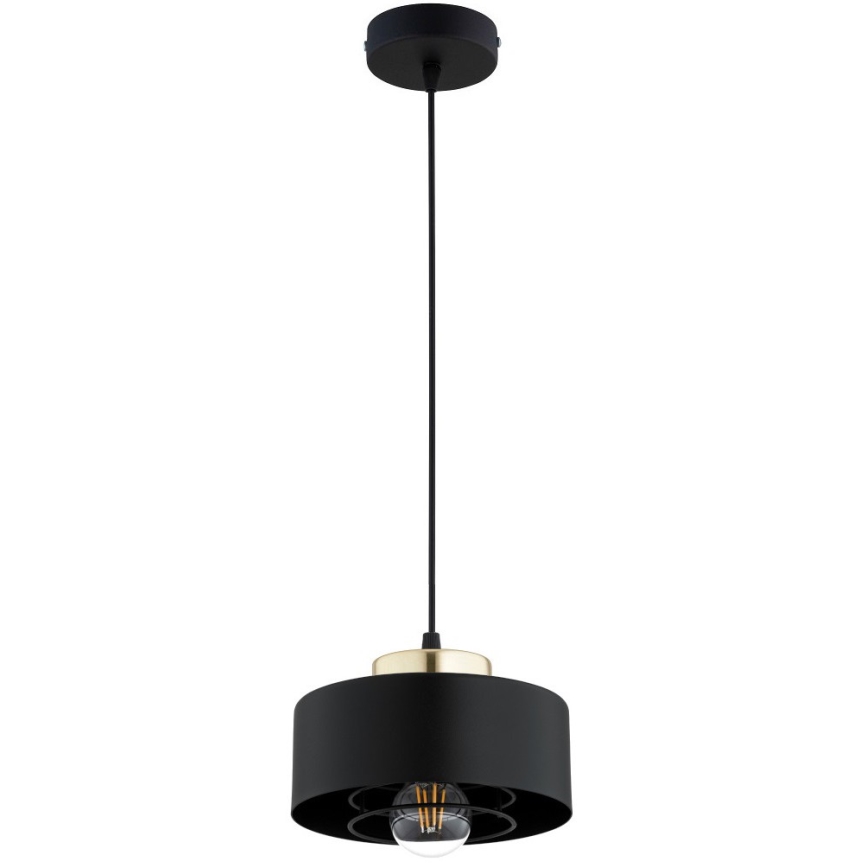Brilagi - Pendant light on cord 1xE27/60W/230V Ø 20 cm black/gold