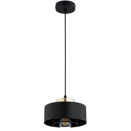 Brilagi - Pendant light on cord SPRING 1xE27/60W/230V Ø 20 cm black/gold