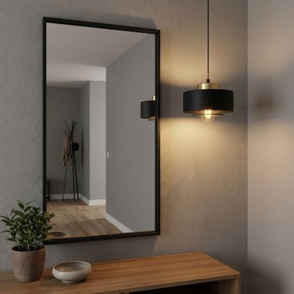 Brilagi - Pendant light on cord SPRING 1xE27/60W/230V Ø 20 cm black/gold