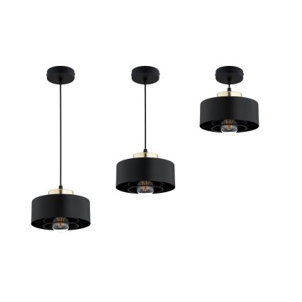 Brilagi - Pendant light on cord SPRING 1xE27/60W/230V Ø 20 cm black/gold