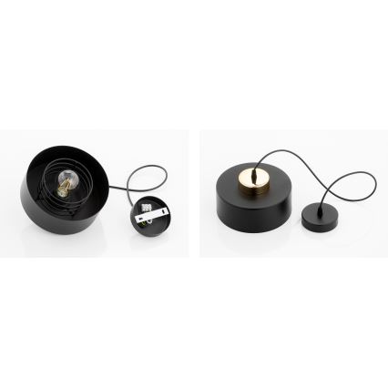 Brilagi - Pendant light on cord SPRING 1xE27/60W/230V Ø 20 cm black/gold