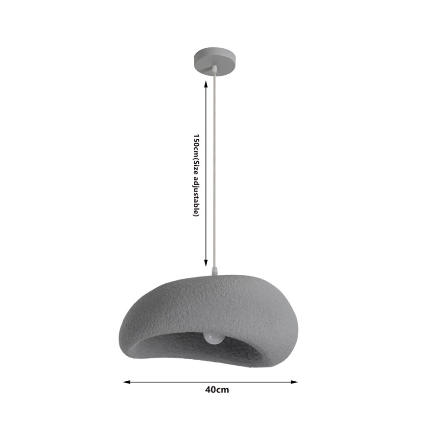 BRILAGI - Pendant light on cord WABI SABI 1xE27/60W/230V Ø 40 cm gray