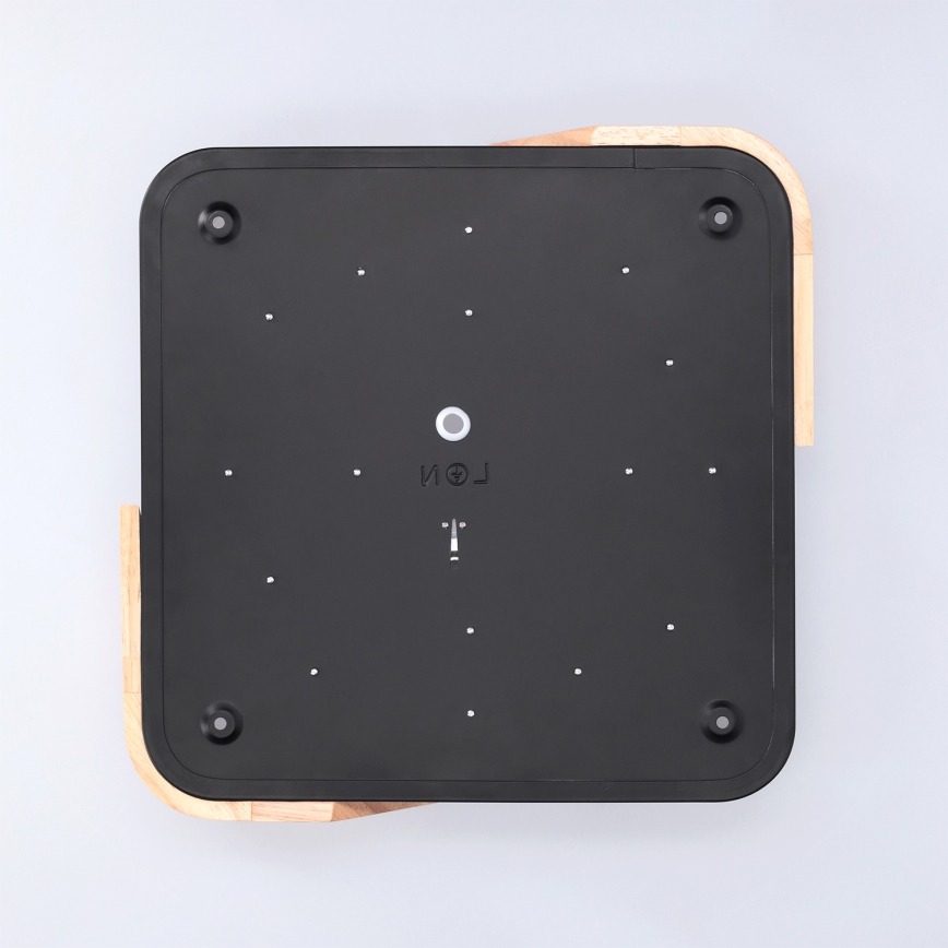 Brilagi - PILANA LED Ceiling Light LED/24W/230V, Oak/Black, 32x32 cm