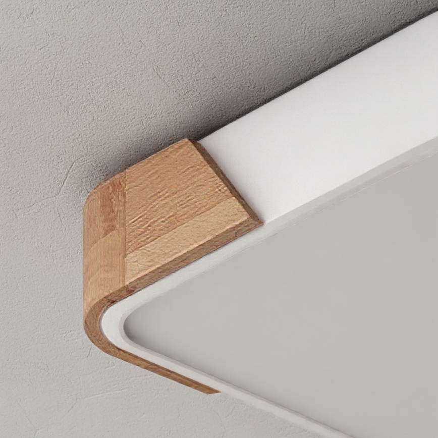 Brilagi - PILANA LED Ceiling Light LED/24W/230V Oak/White 32x32 cm