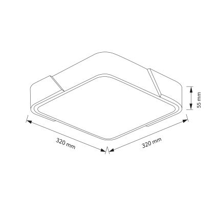 Brilagi - PILANA LED Ceiling Light LED/24W/230V Oak/White 32x32 cm