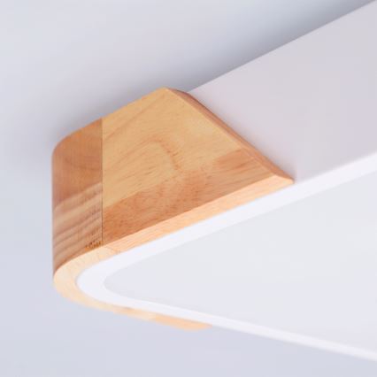 Brilagi - PILANA LED Ceiling Light LED/24W/230V Oak/White 32x32 cm