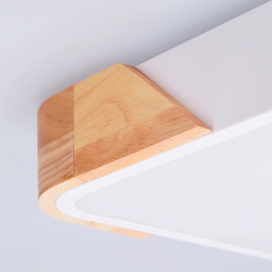 Brilagi - PILANA LED Ceiling Light LED/24W/230V Oak/White 32x32 cm
