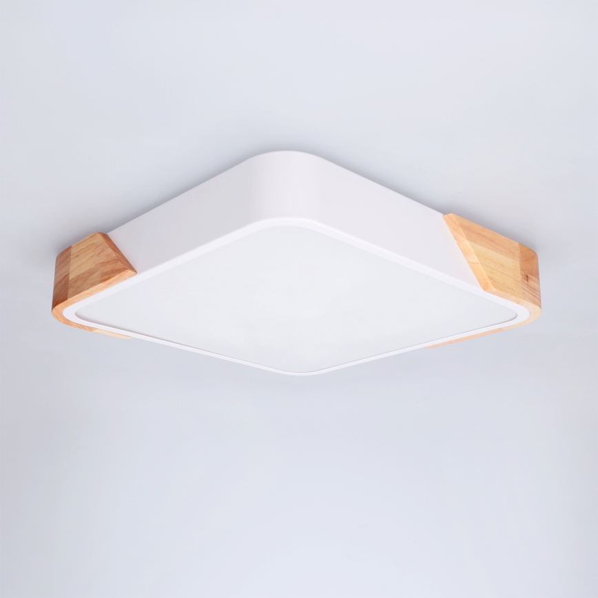 Brilagi - PILANA LED Ceiling Light LED/24W/230V Oak/White 32x32 cm