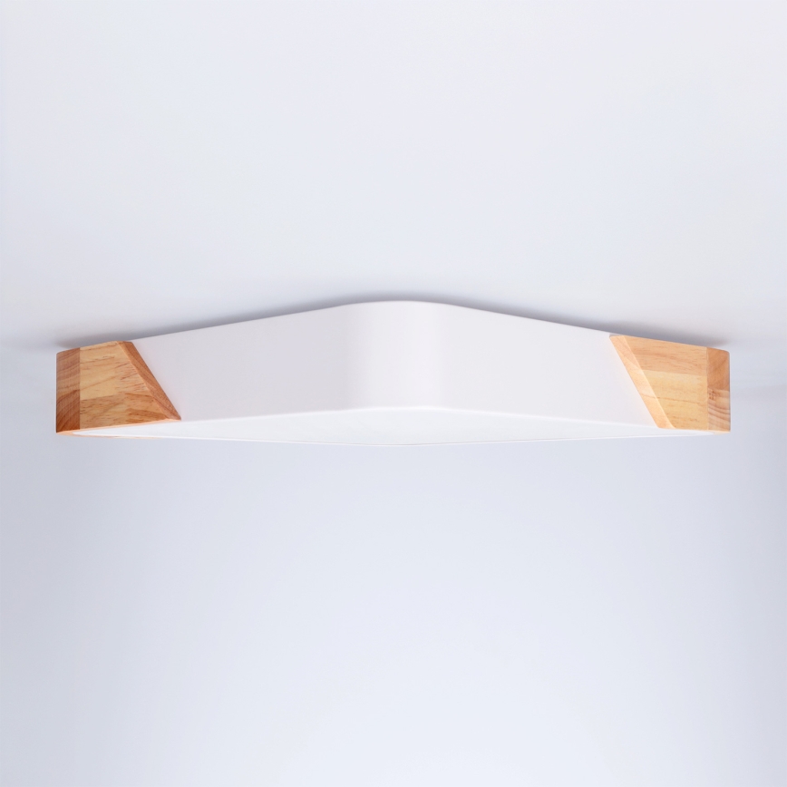 Brilagi - PILANA LED Ceiling Light LED/24W/230V Oak/White 32x32 cm