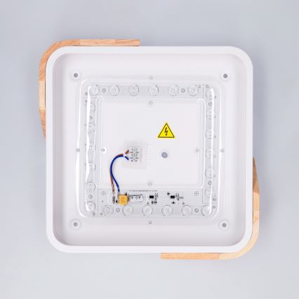 Brilagi - PILANA LED Ceiling Light LED/24W/230V Oak/White 32x32 cm