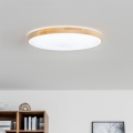 Brilagi - PINE LED Dimmable Ceiling Light LED/60W/230V, Wood, Ø 52 cm, 3000-6500K + Remote Control