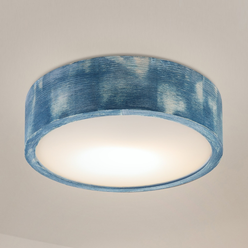 Brilagi - PINO Ceiling Light 1xE27/15W/230V Pine/Blue Ø 27.5 cm